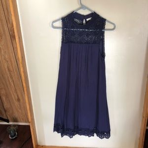 Navy blue “Hint of Mint” dress